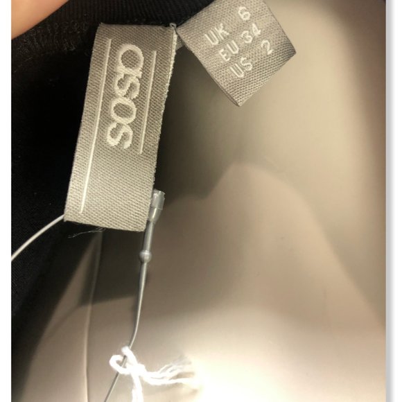 NWT Black ASOS Loose Fit Shift Dress Sz 2 Tall - Picture 11 of 12